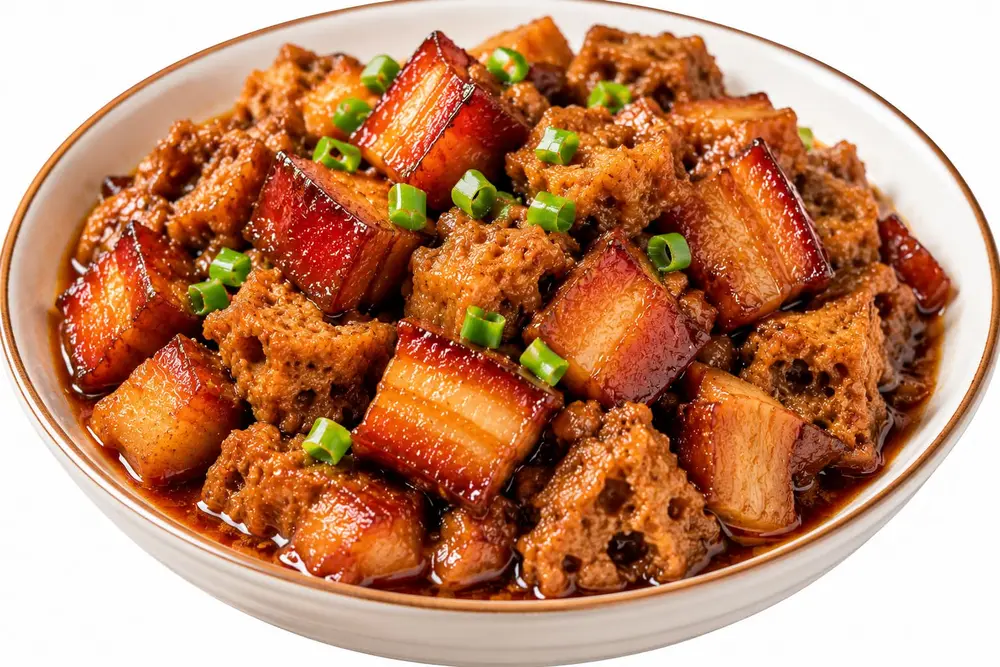 Braised Pork Belly with Roasted Gluten